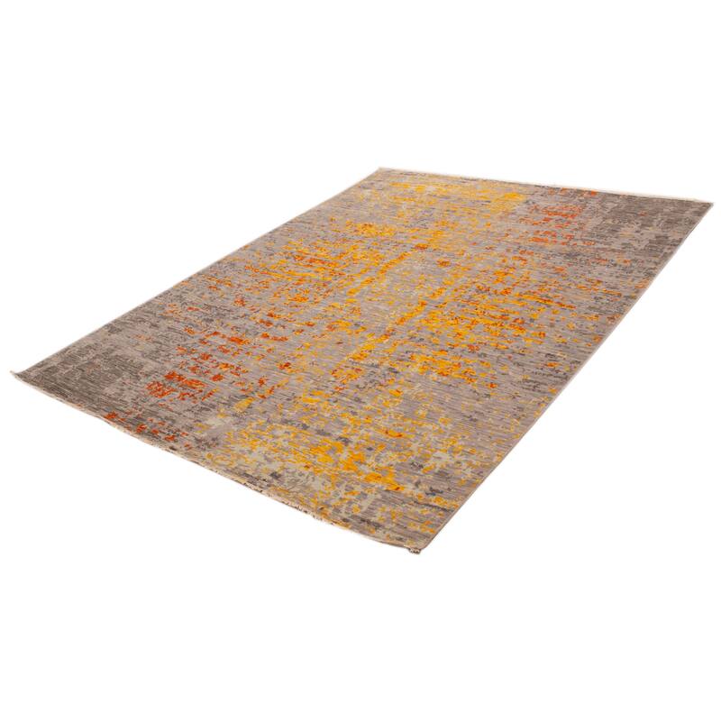 ECARPETGALLERY Hand-knotted Mystique Grey Wool Rug - 9' x 12' 5"