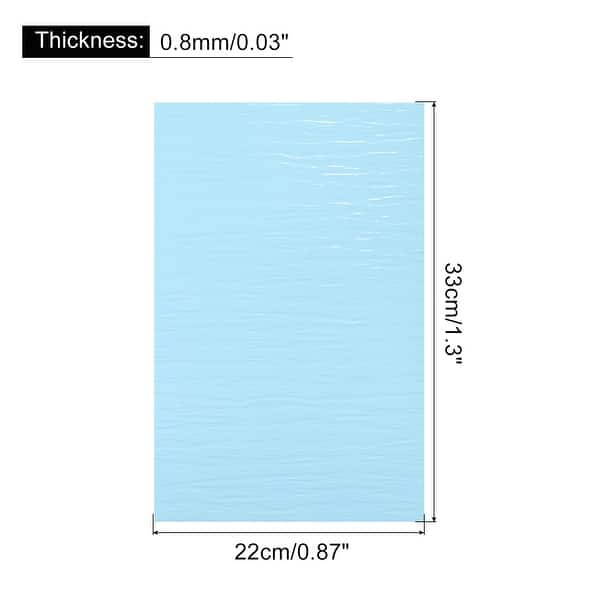 PVC Ripple Water Sheet Miniature Roof Tiles for Model Light Blue Flow ...