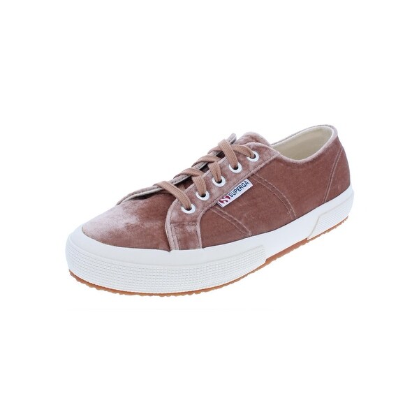 superga velvet lace up sneakers