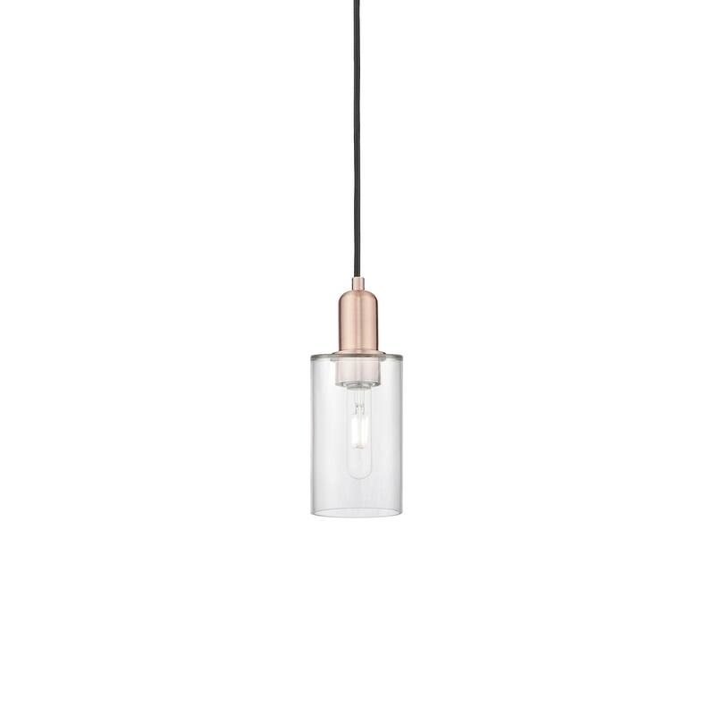 Innovations Lighting 716-1P-10-5 Clymer Pendant Clymer 5" Wide Mini - Antique Copper / Clear