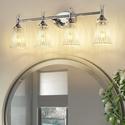 4-Light Modern Bathroom Lights Over Mirror, Wall Sconces