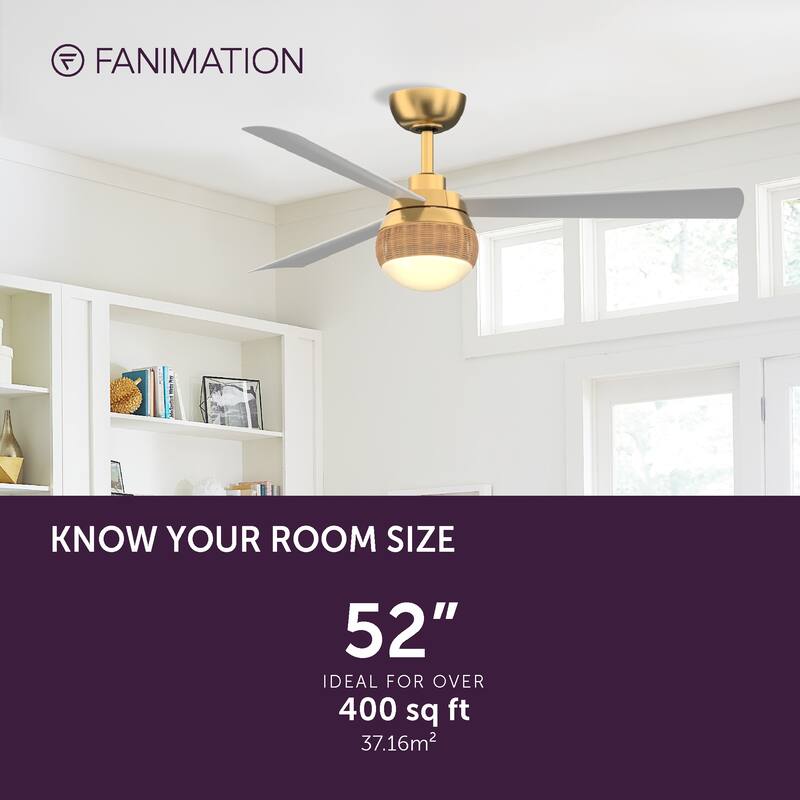 Paget 52 inch Indoor/Outdoor Smart Ceiling Fan with LED Light Kit and Remote