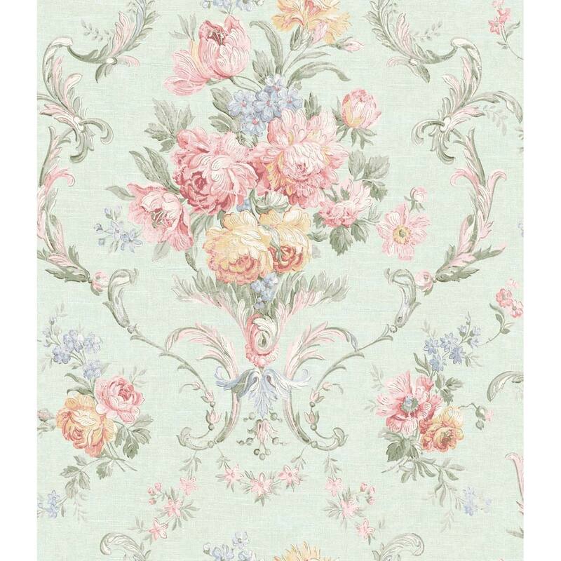 Seabrook Designs Alethea Floral Unpasted Wallpaper - 20.5 in. W x 33 ft. L