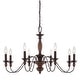 preview thumbnail 1 of 5, Holbrook 8-Light Chandelier in Tuscan Brown