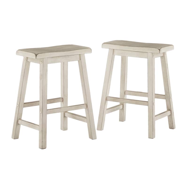 Salvador II Counter Backless Stools (Set of 2) by iNSPIRE Q Classic - Antique White