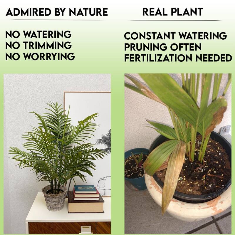 Admired By Nature Artificial Paradise Palm Tree Plant in Woven Basket