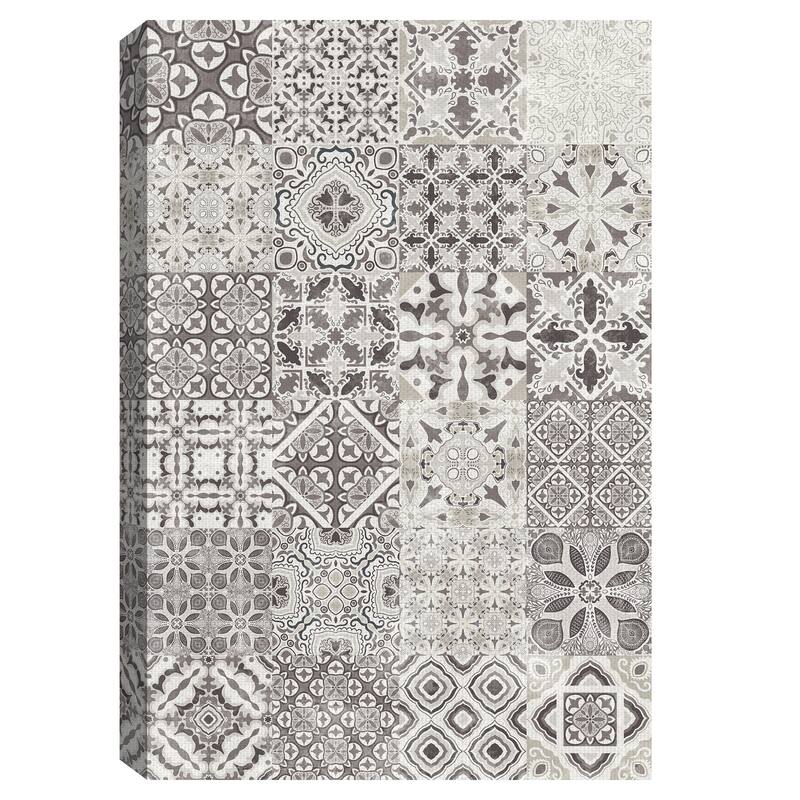 Taupe Tiles by Belle Maison Canvas Art Print