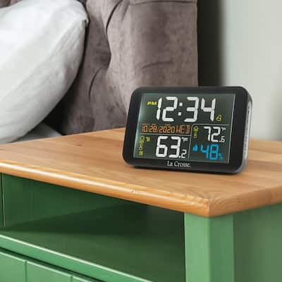 La Crosse Technology 308-66677-INT Color Wireless Alarm Clock with Weather