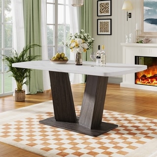 Rectangular 63" Marble Dining Table - Bed Bath & Beyond - 40156829