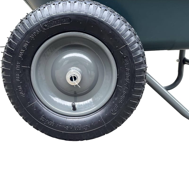 Dual-Wheel Home Garden Yard Utility Wheelbarrow Garden Cart for Home, Yard, and Garden