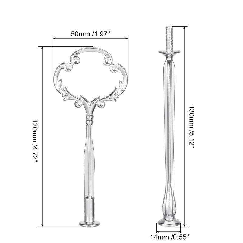 1 Set Cake Tray Stand Handle Cupcake Dessert Plate Hardware Fitting Holder Rod Stand Handle, 2-Tiers