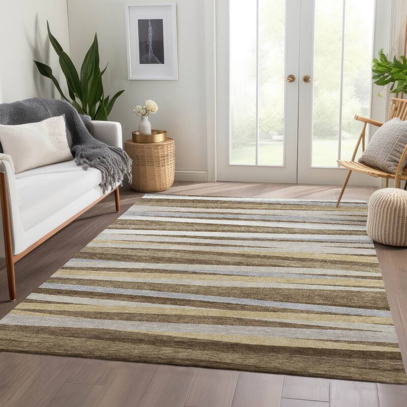 Premium Washable Super Soft Modern Stripes Mayfield Rug
