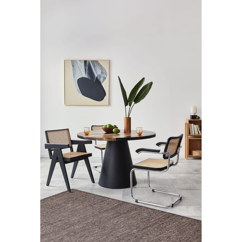 ECARPETGALLERY Flat-Weave Nevada Dark Grey Wool Kilim - 8'0 x 9'10