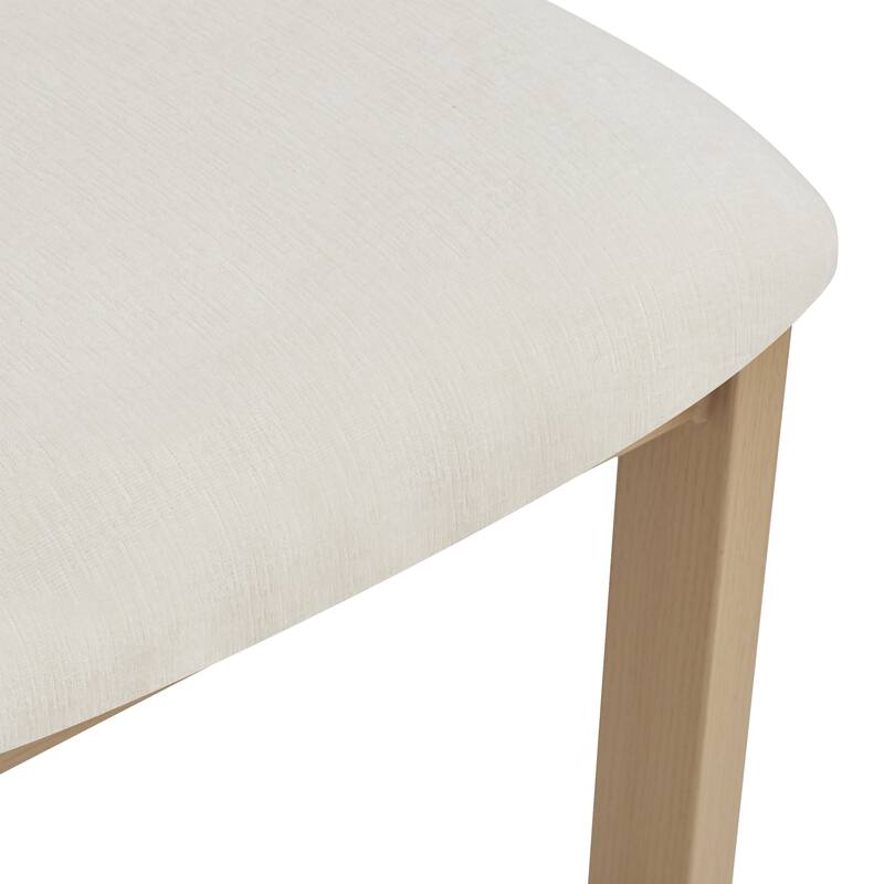 Upholstered Dining Chairs with Metal Legs, Modern Parsons Chair Armless Chairs with U-shaped Backrest, Set of 2