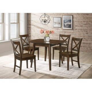 5 Piece Solid Wood Drop Leaf Kitchen & Dining Room Set - Bed Bath ...