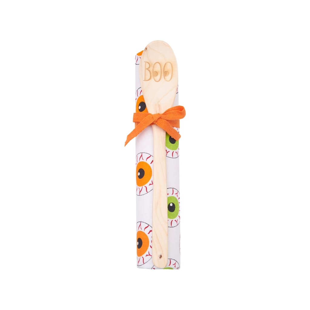 Boo Eyeball Towel & Spoon Gift Bundle S/2