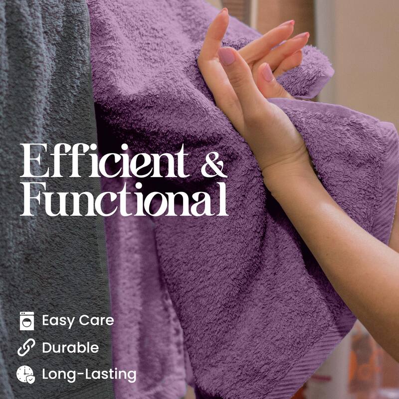 Utica 6-Piece Towel Set 100% Cotton Highly Absorbent & Soft