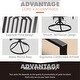 preview thumbnail 8 of 10, 7PCS Patio Dining Set, Large Rectangular Wood Like Top Table with 4 Metal Chairs and 2 Swivel Chairs