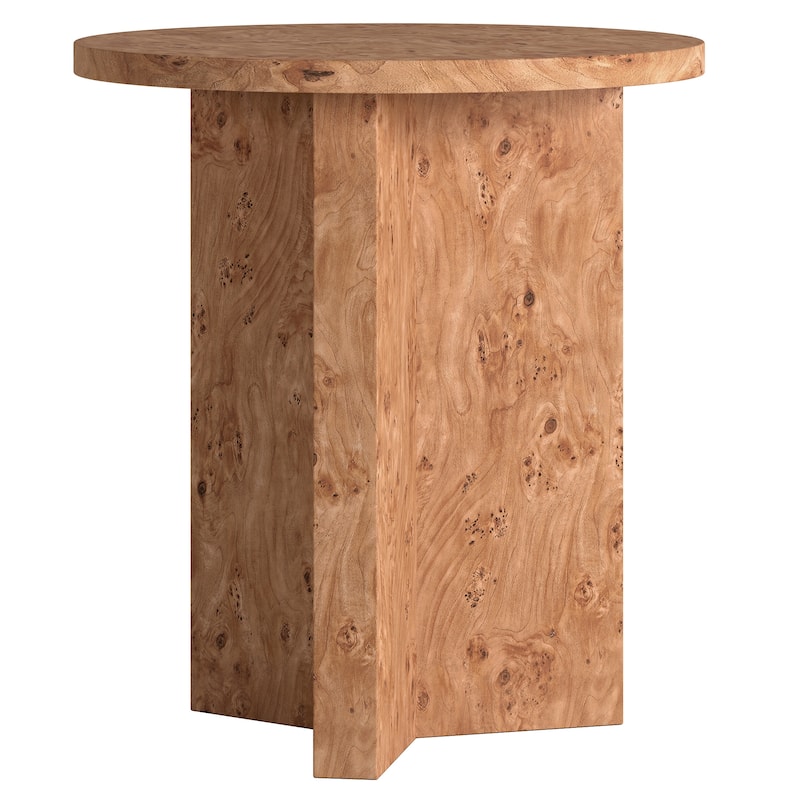 Anders 20" Wide Burled Side Table - 20" Wide - Honey Burl