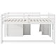 preview thumbnail 12 of 14, Full Size Low Loft Bed with Slide, 3 Storage Drawers and 2 Doors