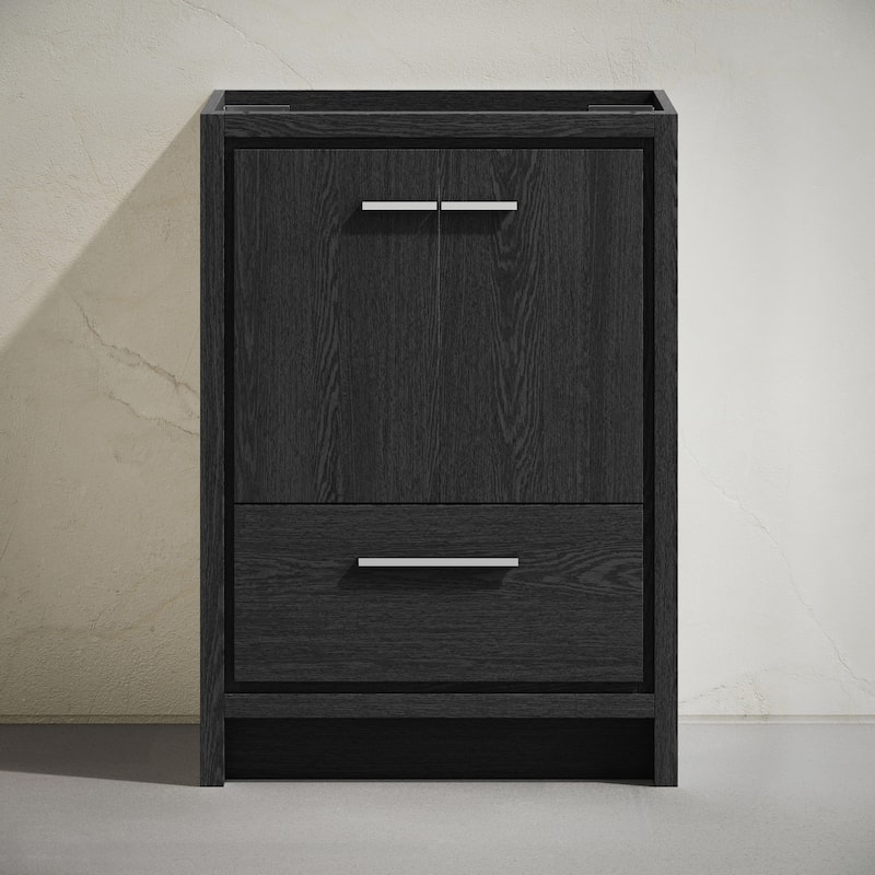 Virage 24" Freestanding Bathroom Vanity In Black Oak Without Sink Top - 24