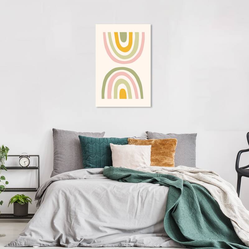 Wynwood Studio Canvas Abstract Watching My Garden Pink and Light Pink Modern & Contemporary Wall Art Canvas Print