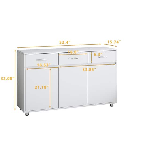 Sideboard Cabinet with 3 Doors and 3 Drawers - Bed Bath & Beyond