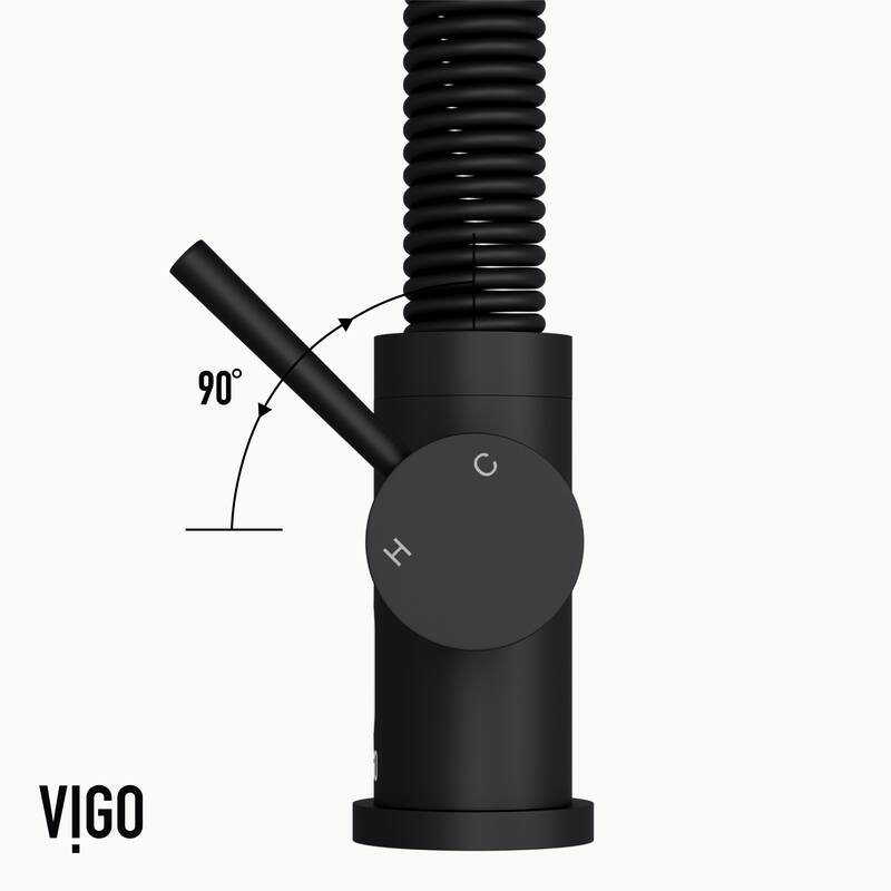 VIGO Edison 19" H Single Handle Pull-Down Sprayer Kitchen Faucet