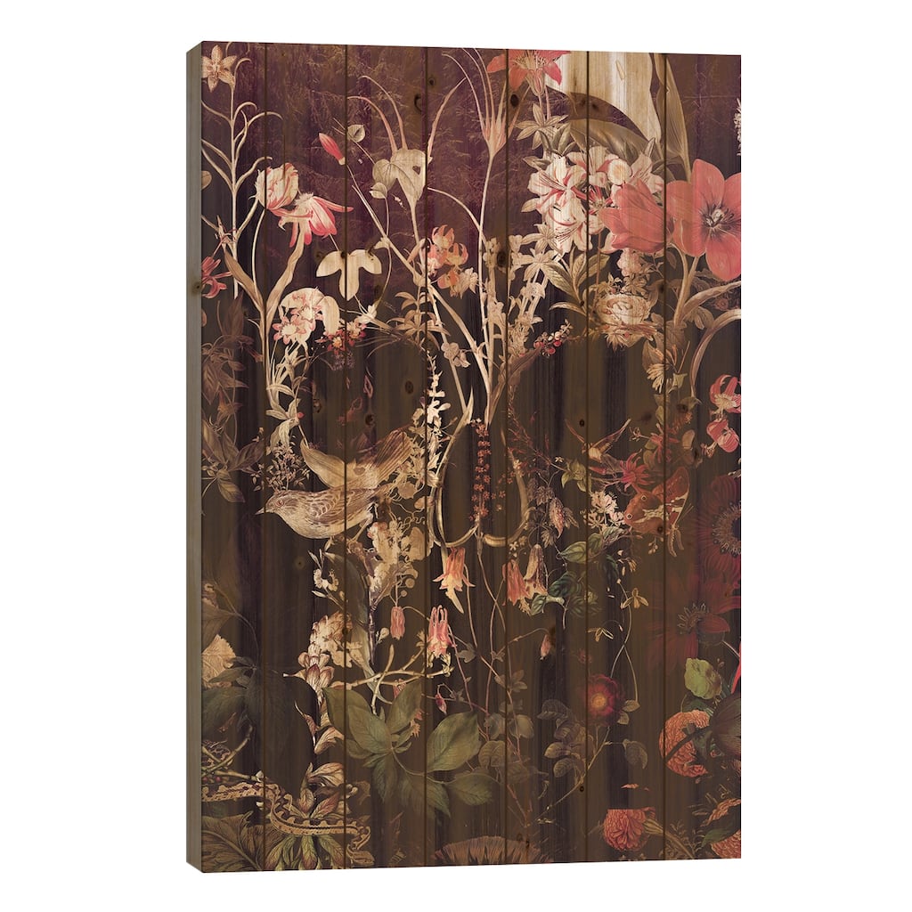 Bloom Print On Wood by Ali Gulec - Multi-Color