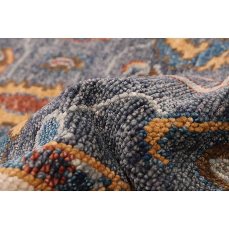 ECARPETGALLERY Hand-knotted Jules Serapi Navy Wool Rug - 6'0 x 8'11