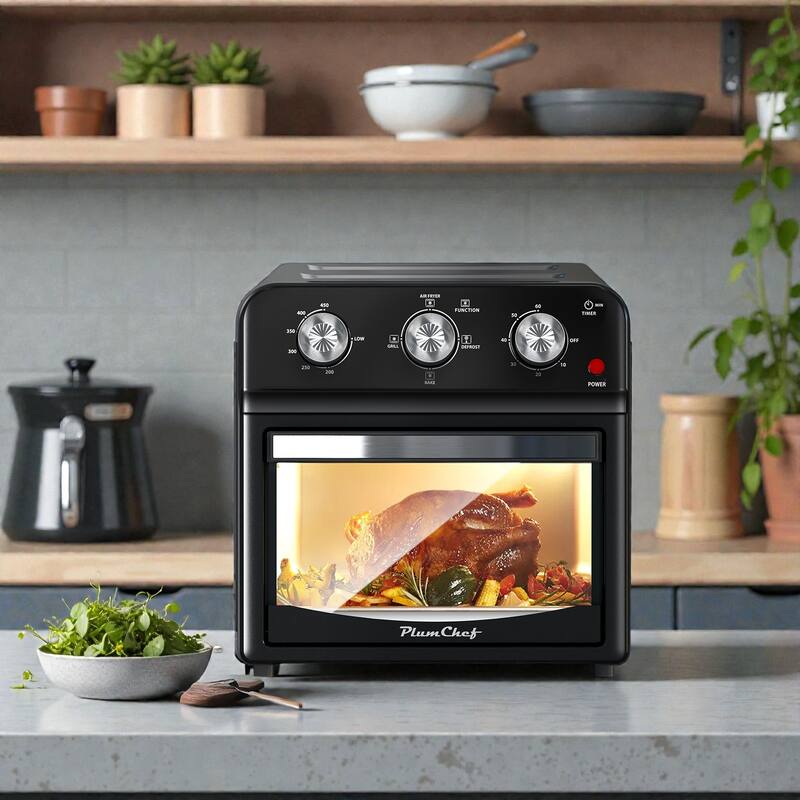 12.5 Quart Air Fryer Toaster Oven, 7-in-1 Convection Countertop Oven with Roast Bake Grill, 1500W