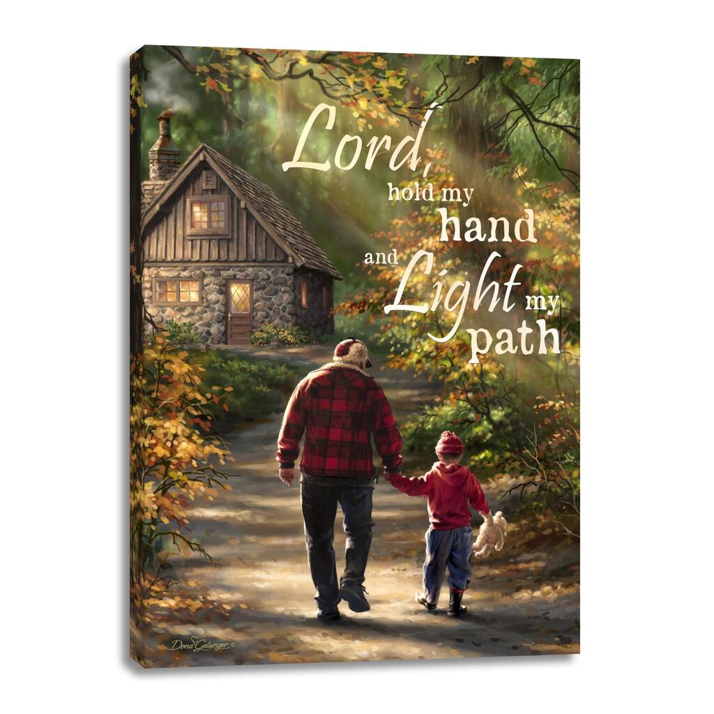 Red and Black The Path Canvas Rectangular Wall Art Decor 10" x 14"