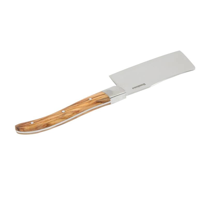 Bloomhouse 2-Piece German Steel Cheese Knife Set with Olive Wood Handles - Cheese Knives for Charcuterie & Entertaining