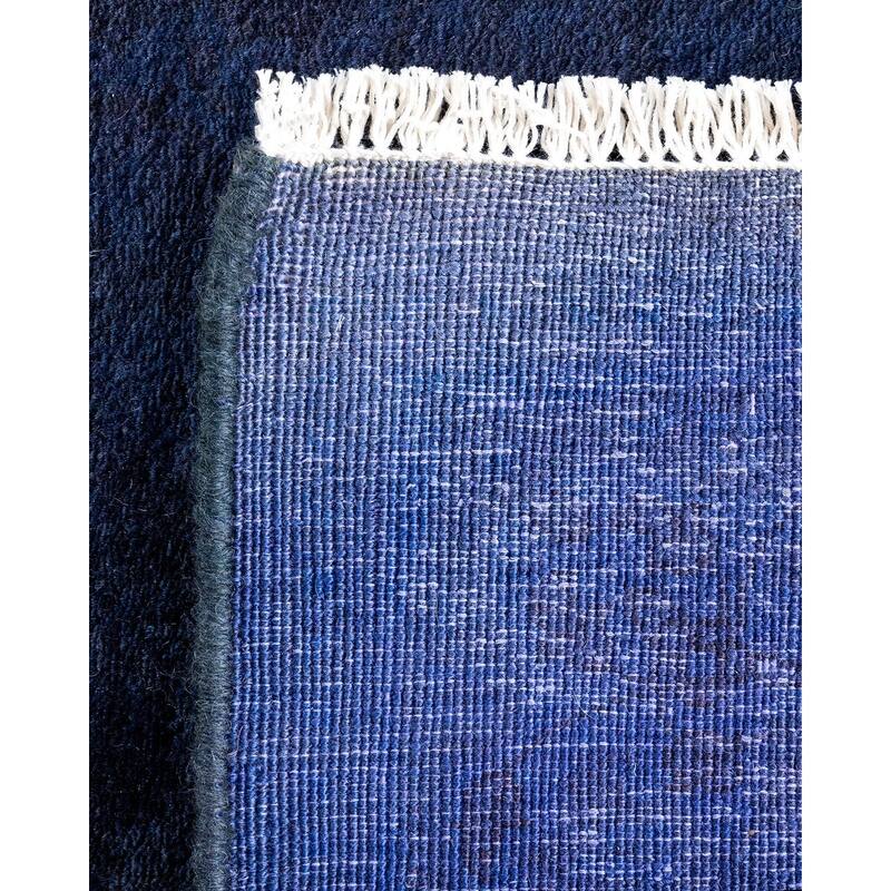 Fine Vibrance, One-of-a-Kind Hand-Knotted Runner Rug - Purple, 2' 7" x 11' 2" - 2' 7" x 11' 2"