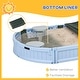 preview thumbnail 5 of 7, Outsunny Kids Outdoor Sandbox with Cover Garden Bed, Easy Assembly Children's Oval Sandbox for Backyard