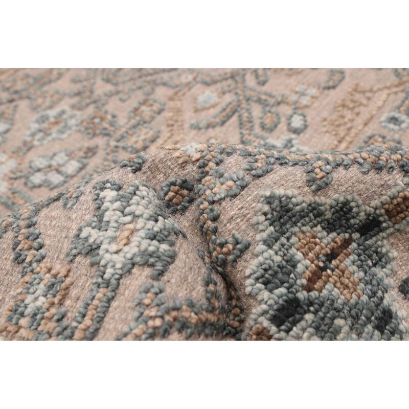 ECARPETGALLERY Hand-knotted Tangier Taupe Wool Rug - 5'6 x 7'6