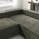 preview thumbnail 10 of 8, 129.5" Minimalist Style Chenille L-shaped Modular Sectional Sofa with Removable Cushions