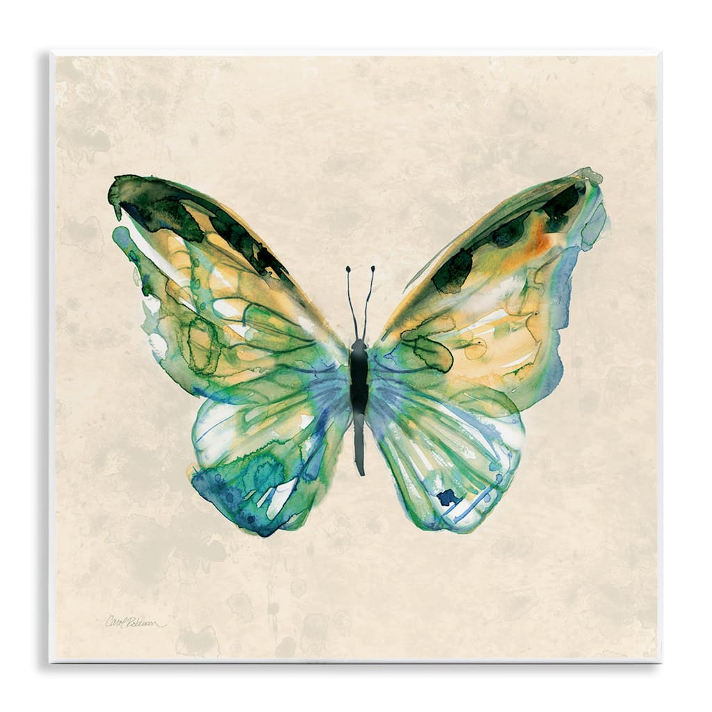 Stupell Watercolor Cottage Butterfly Wall Plaque Art Design By Carol Robinson