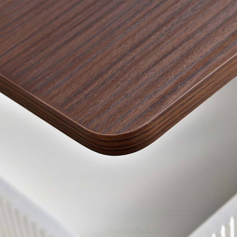 Modern Multifunctional Sofa Side Table with Lift-Top,360° Rotating Top and Storage Space for Living Room