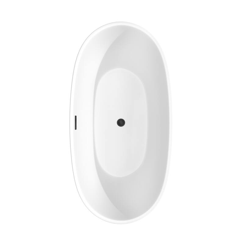 Wyndham Collection Juno 63" Free Standing Acrylic Soaking Tub with