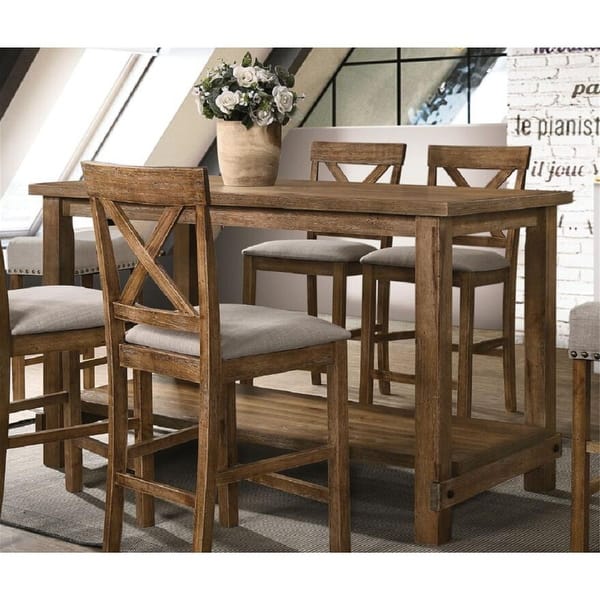 slide 1 of 1, Counter Height Table Oak