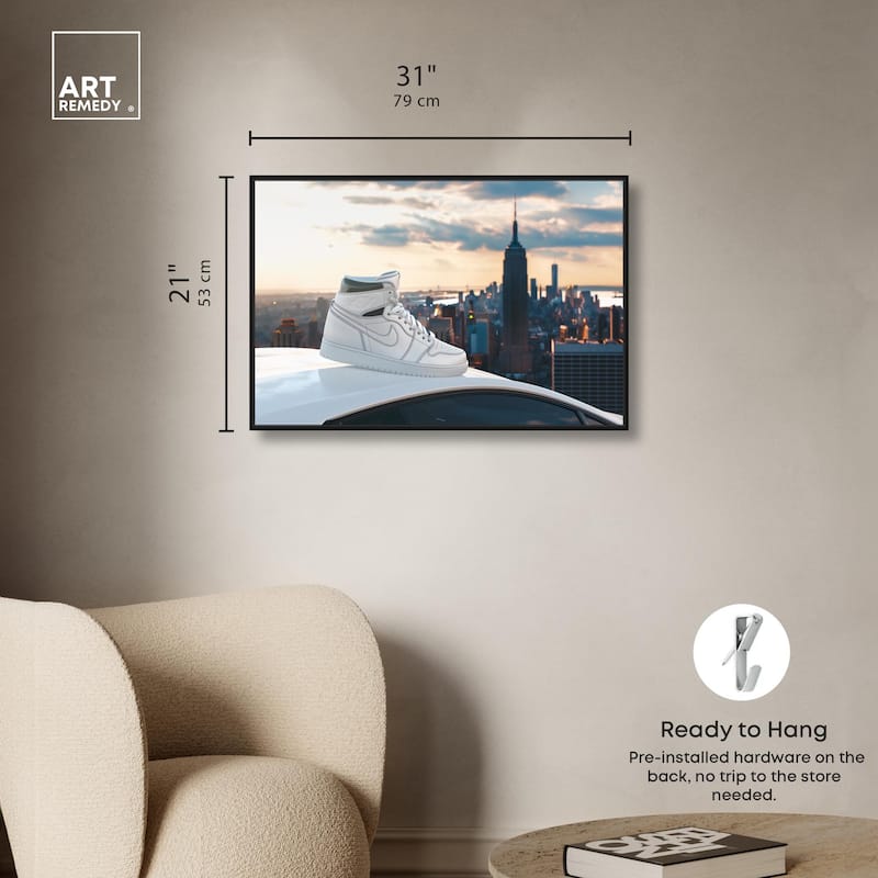 City Car and Sneakers Canvas by Art Remedy