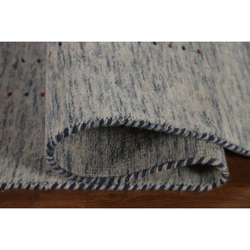 Gabbeh Indian Area Rug Handmade Wool Carpet - 9'1"x 11'8"