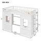 preview thumbnail 9 of 112, Solid Wood House Loft Bed with Window Design and Ladder, Twin/Full Size Playhouse Bed Loft Bed Frame with Guardrail for Kids