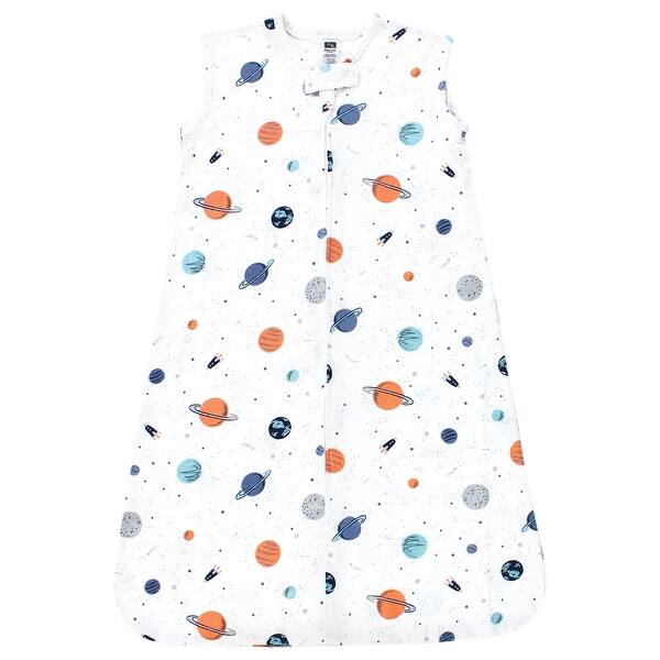 slide 1 of 1, Hudson Baby Cotton Sleeveless Wearable Sleeping Bag, Sack, Blanket, Space 0-6 Months - Space