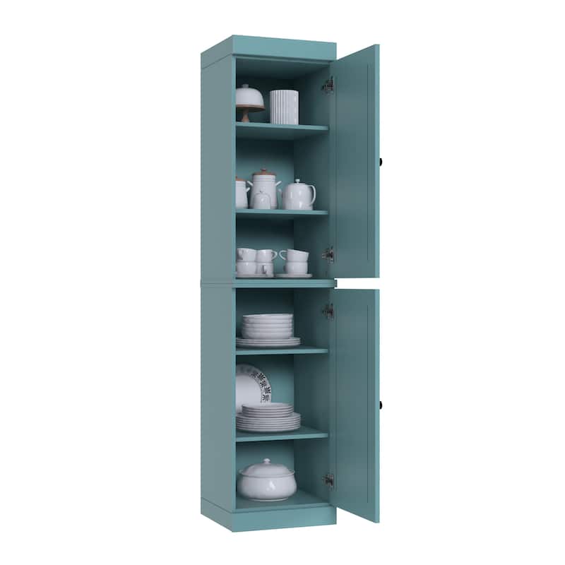 100% Solid Wood 16.5" Kitchen Pantry Cabinet with Doors by Palace Imports
