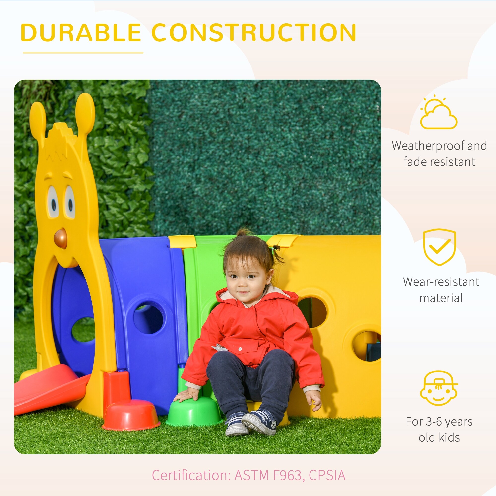 Qaba Indoor Outdoor Caterpillar Kids Tunnel Crawling Toy Play Tunnel for Ages 3 6 Multicolor On Sale Bed Bath Beyond 33824323