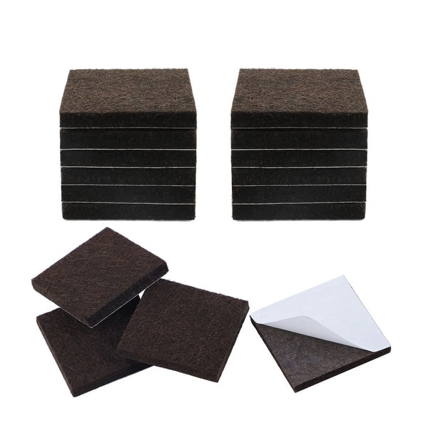 Shop 16pcs Felt Furniture Pads Square 1 1 2 Floor Protector For Chair Legs Dark Brown On Sale Overstock 28851771