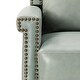 preview thumbnail 84 of 100, Echidna Transitional Genuine Leather Swivel Rocker Nursery Chair with Nailhead Trim by HULALA HOME