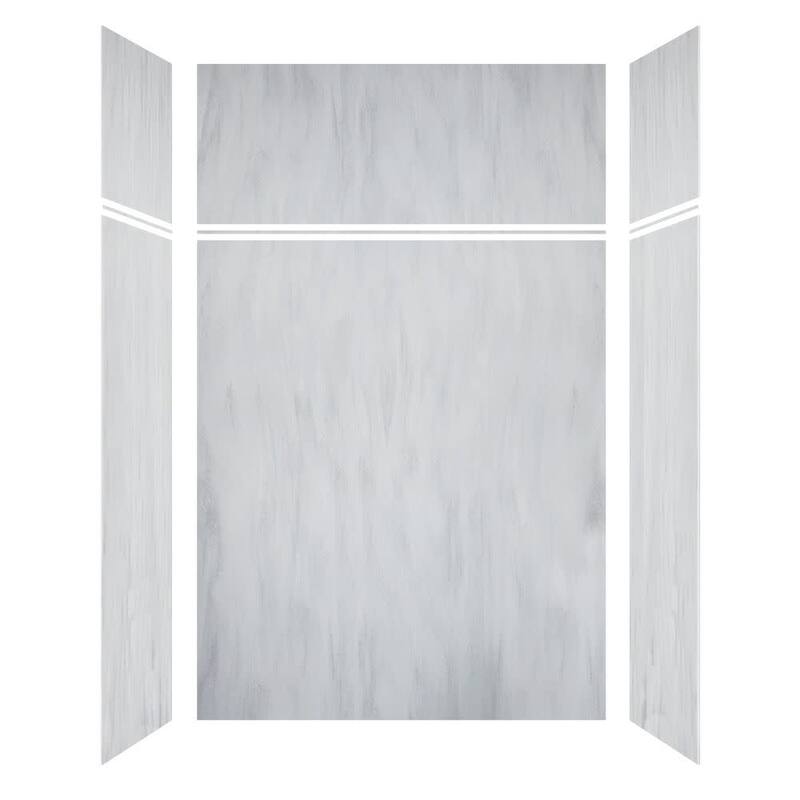 Transolid LWKX60367224 Lusso 96" H x 60" W x 36" D Three Wall Alcove